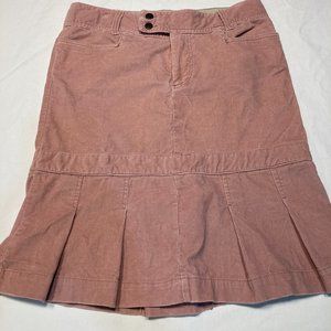 VINTAGE AMERICAN EAGLE OUTFITTERS PINK CORDUROY FLAR SKIRT SIZE 6